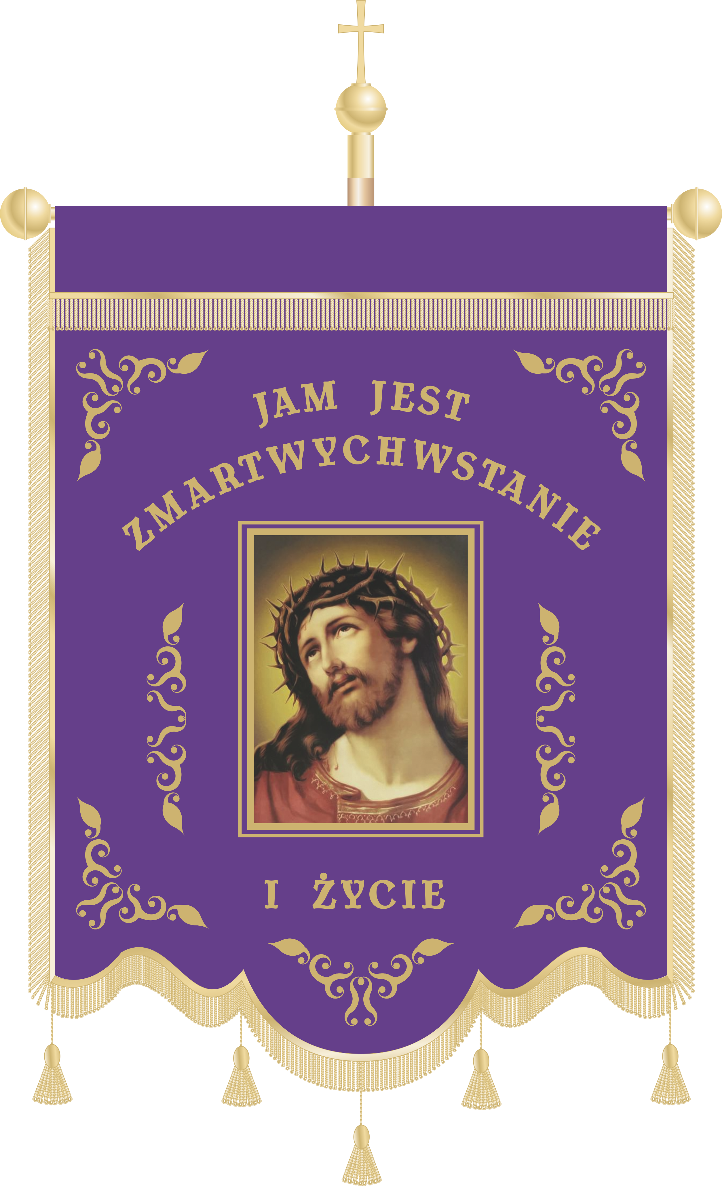 Chorągiew pogrzebowa CHP 009