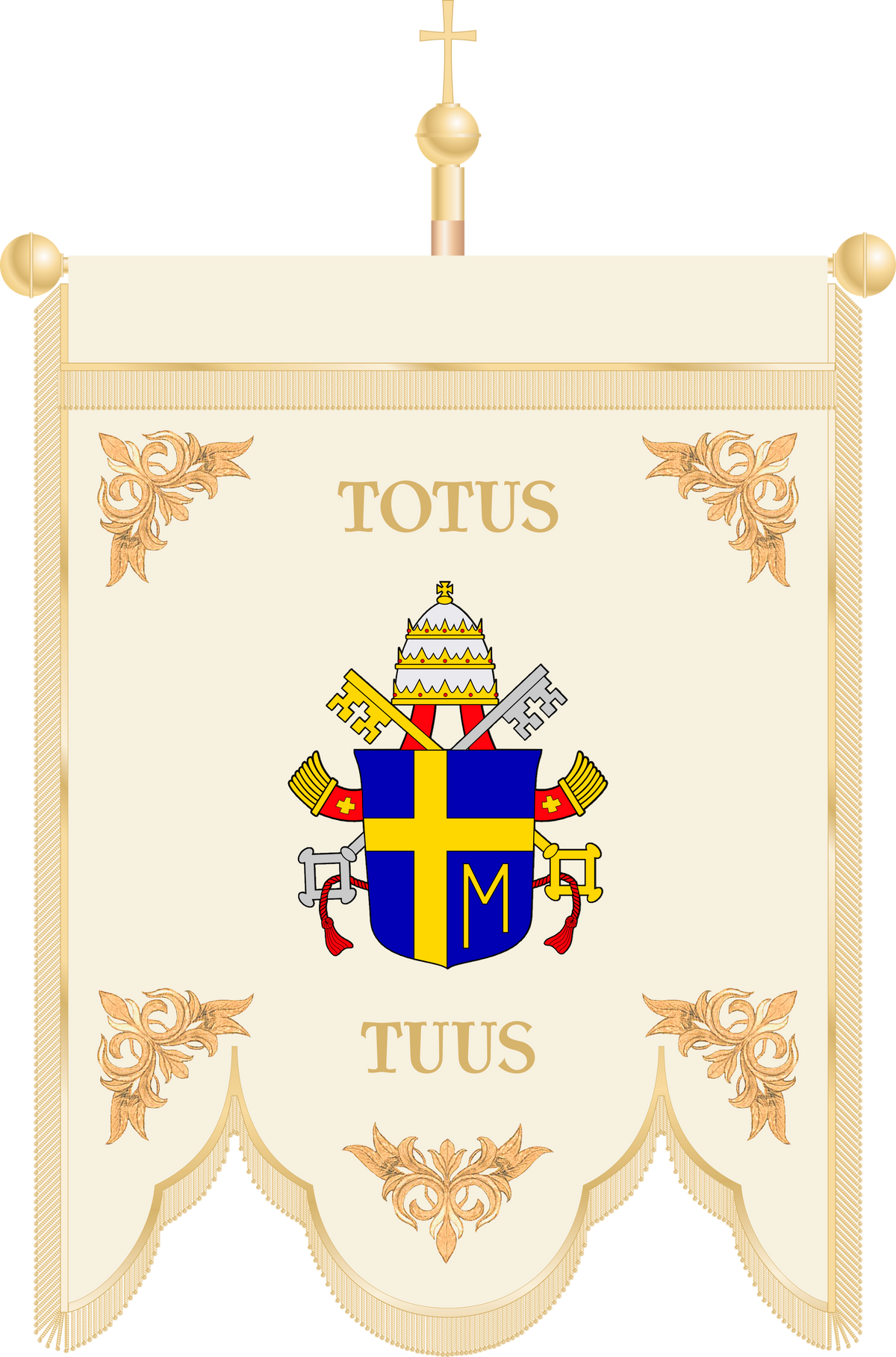 Chorągiew haftowana CHR 017 - Herb Totus Tuus