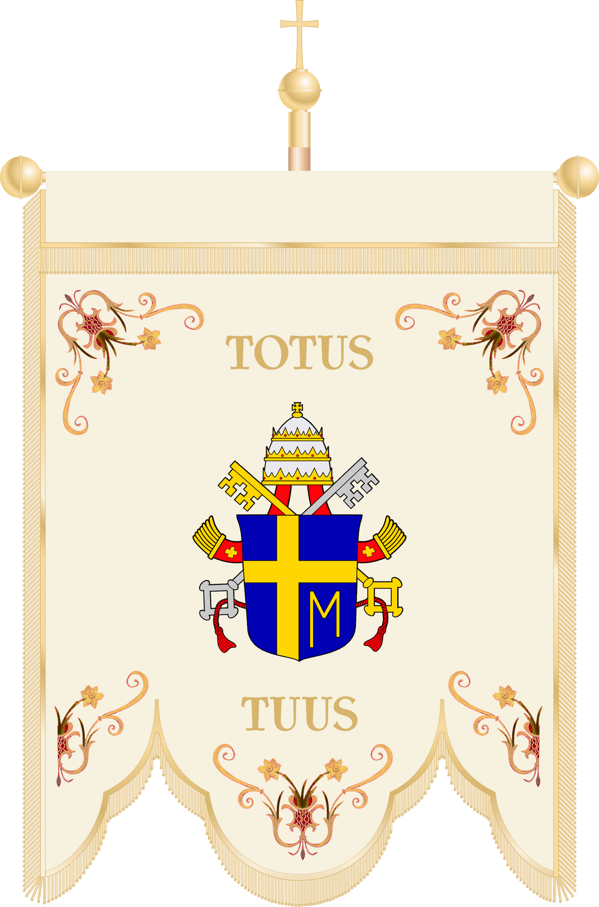 Chorągiew haftowana CHR 020 - Herb Totus Tuus
