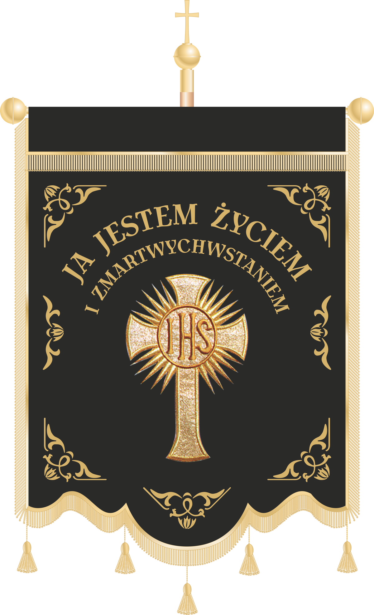 Chorągiew pogrzebowa CHP 015