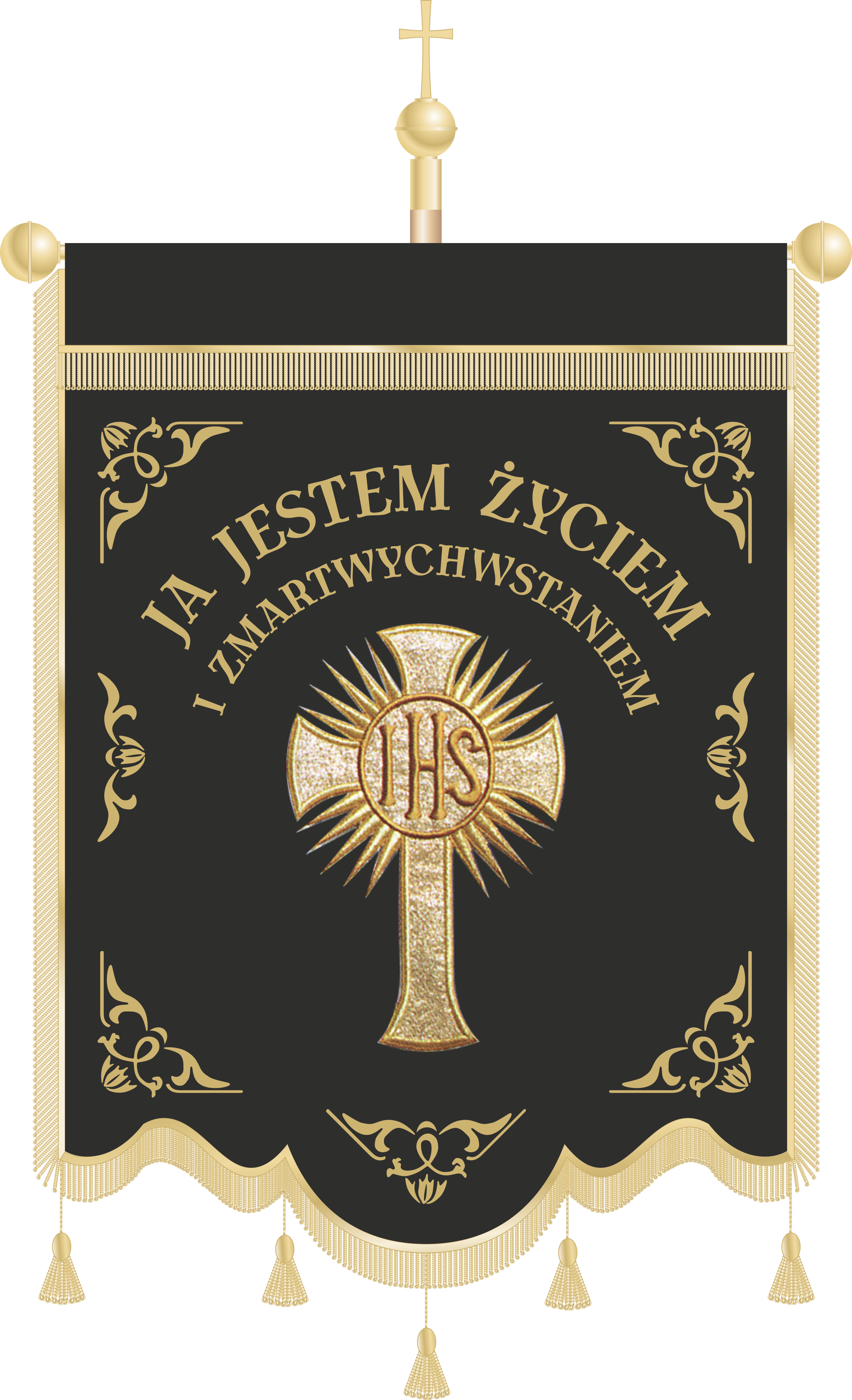 Chorągiew pogrzebowa CHP 015