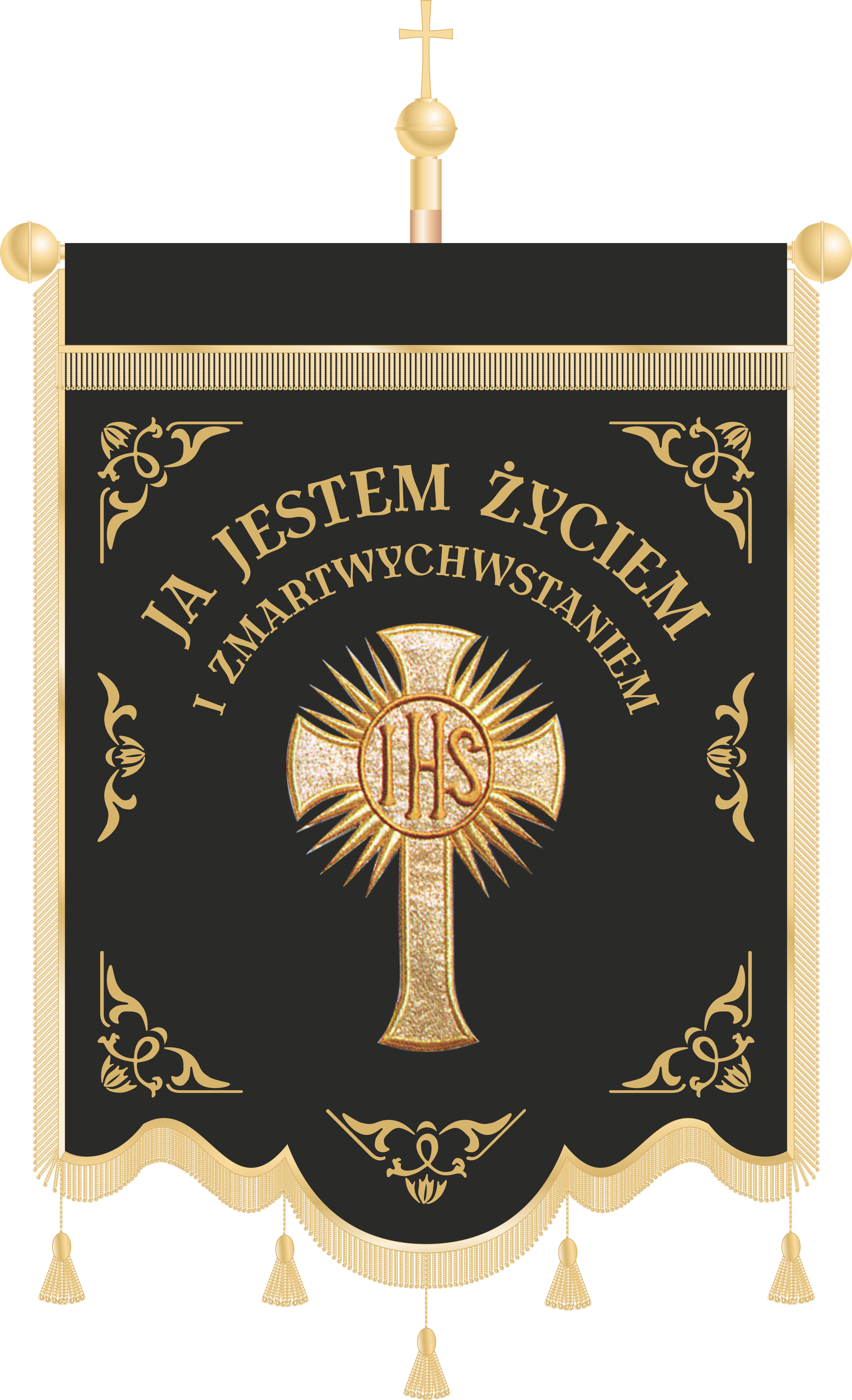 Chorągiew pogrzebowa CHP 015