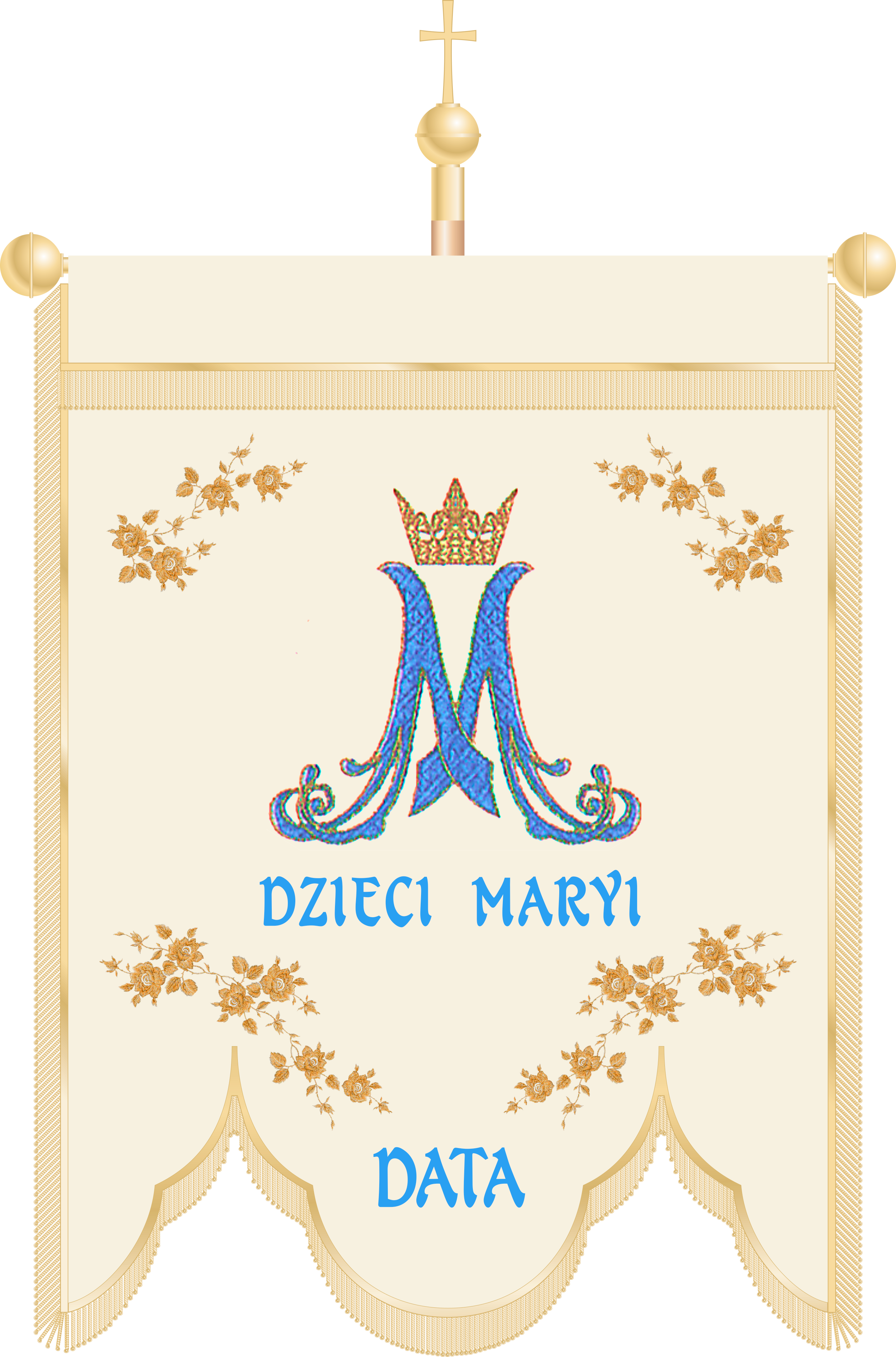 Chorągiew haftowana CHR 002 - Maryjna