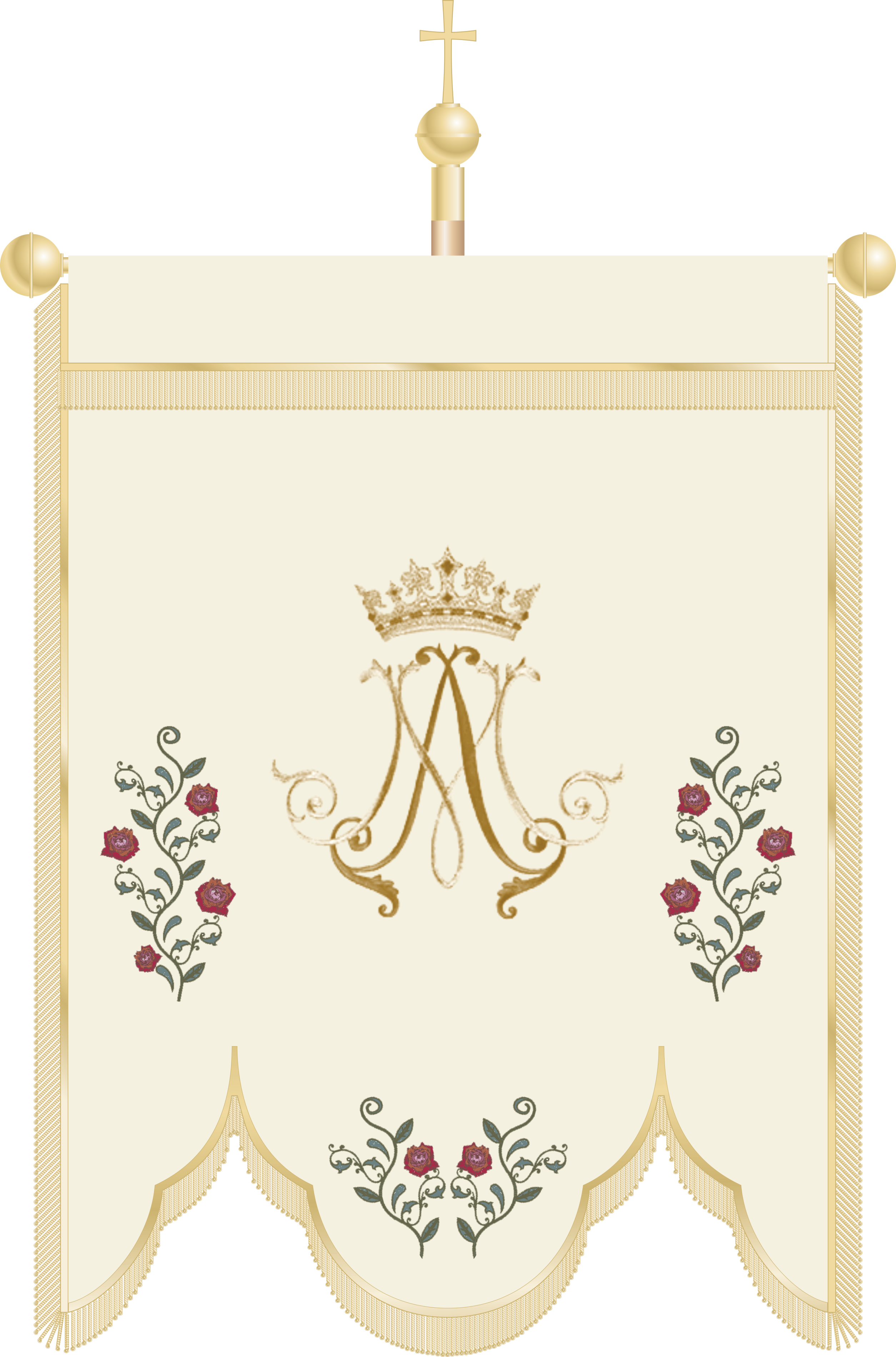 Chorągiew haftowana CHR 005 - Maryjna