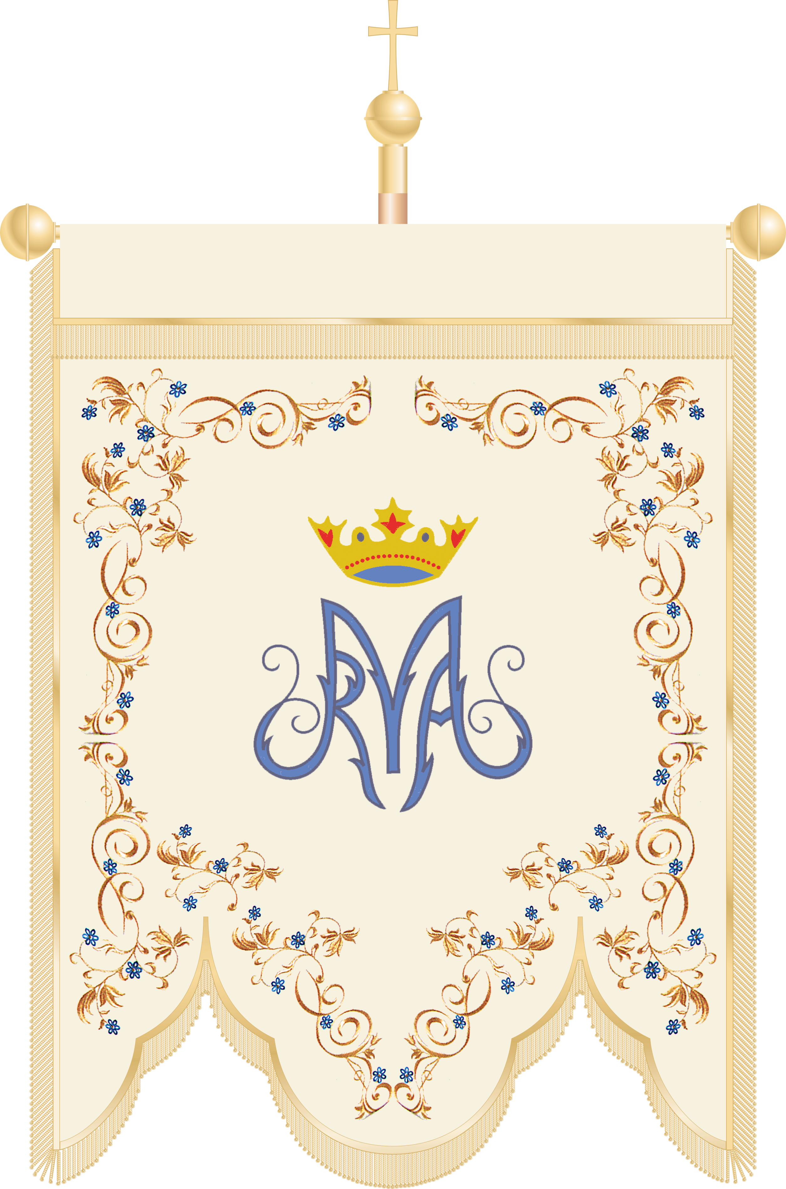 Chorągiew haftowana CHR 006 - Maryjna