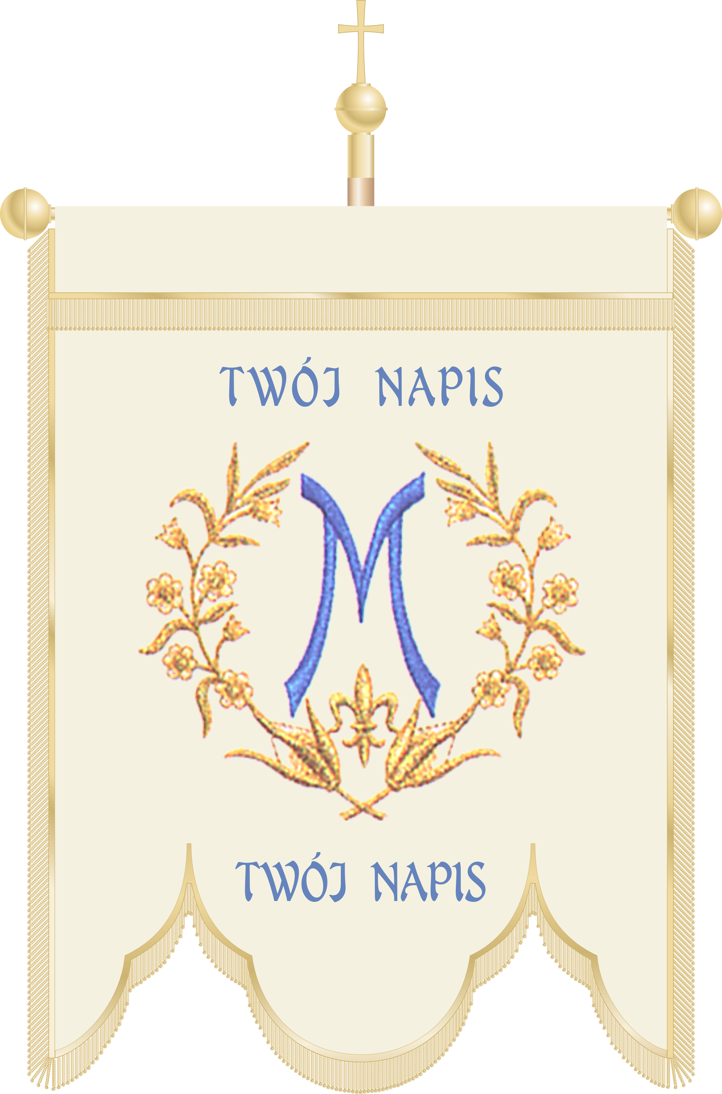 Chorągiew haftowana CHR 008 - Maryjna