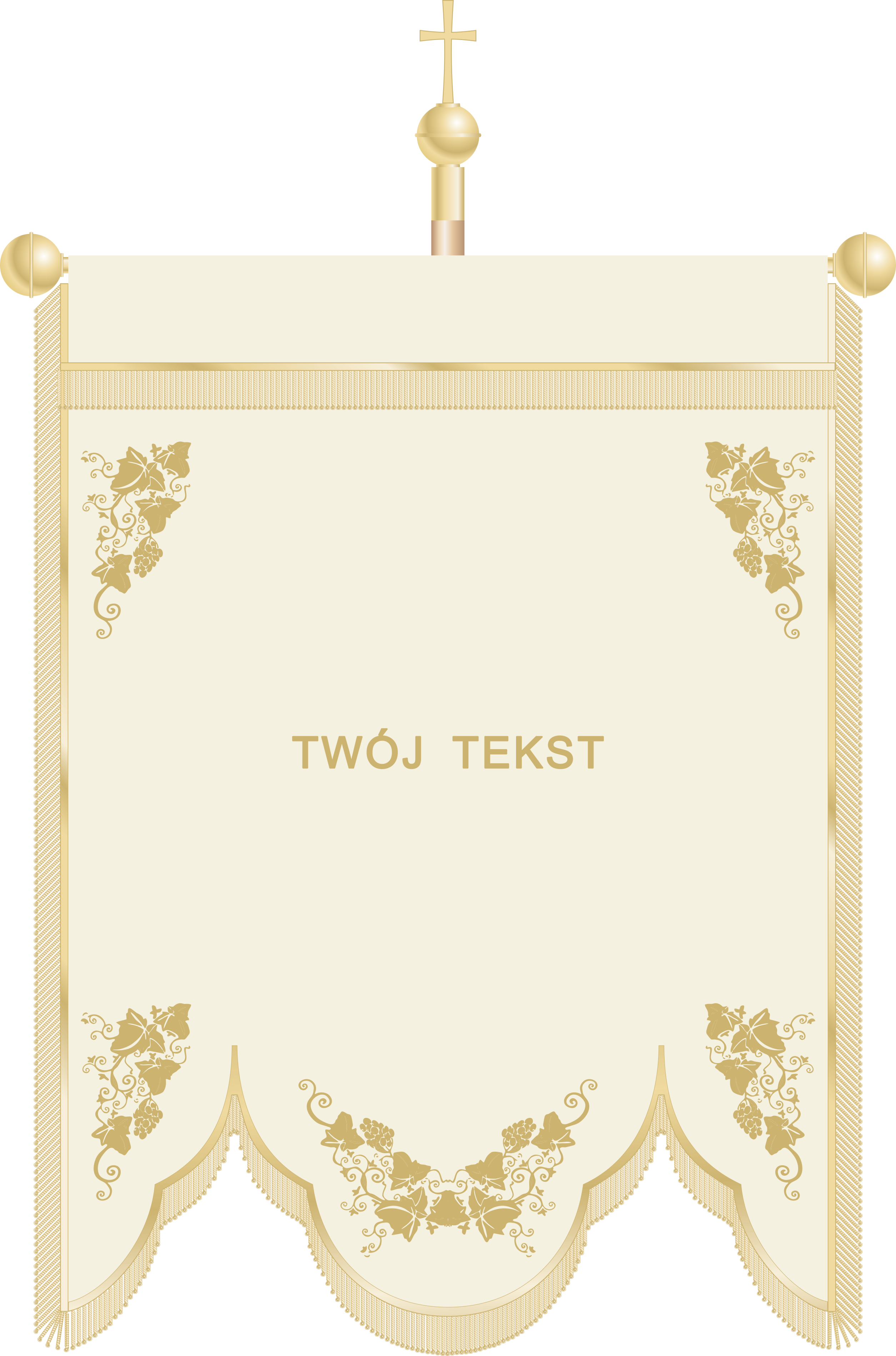 Chorągiew haftowana CHR 016 - Tło Ecru