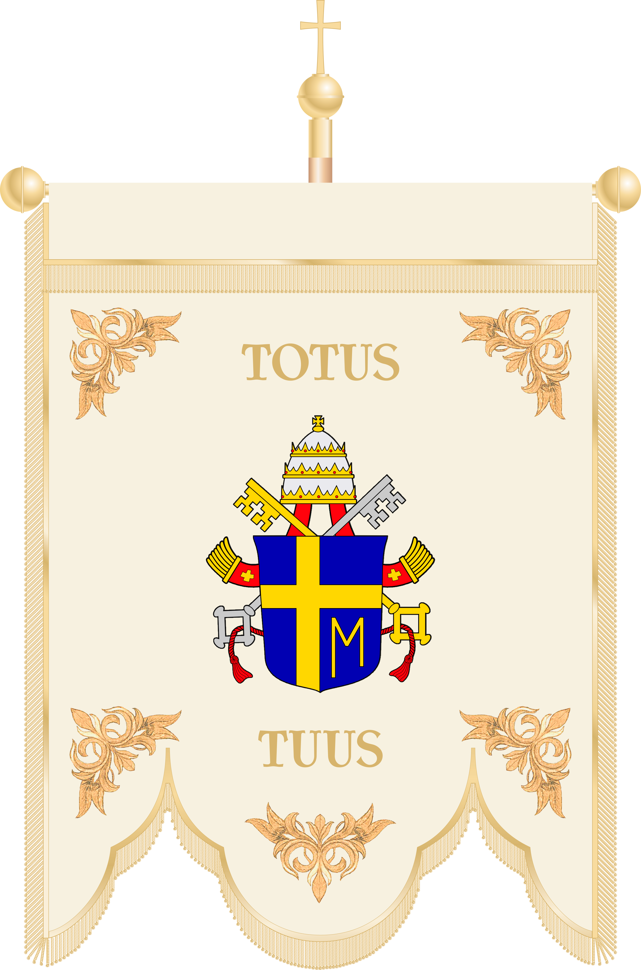 Chorągiew haftowana CHR 017 - Herb Totus Tuus