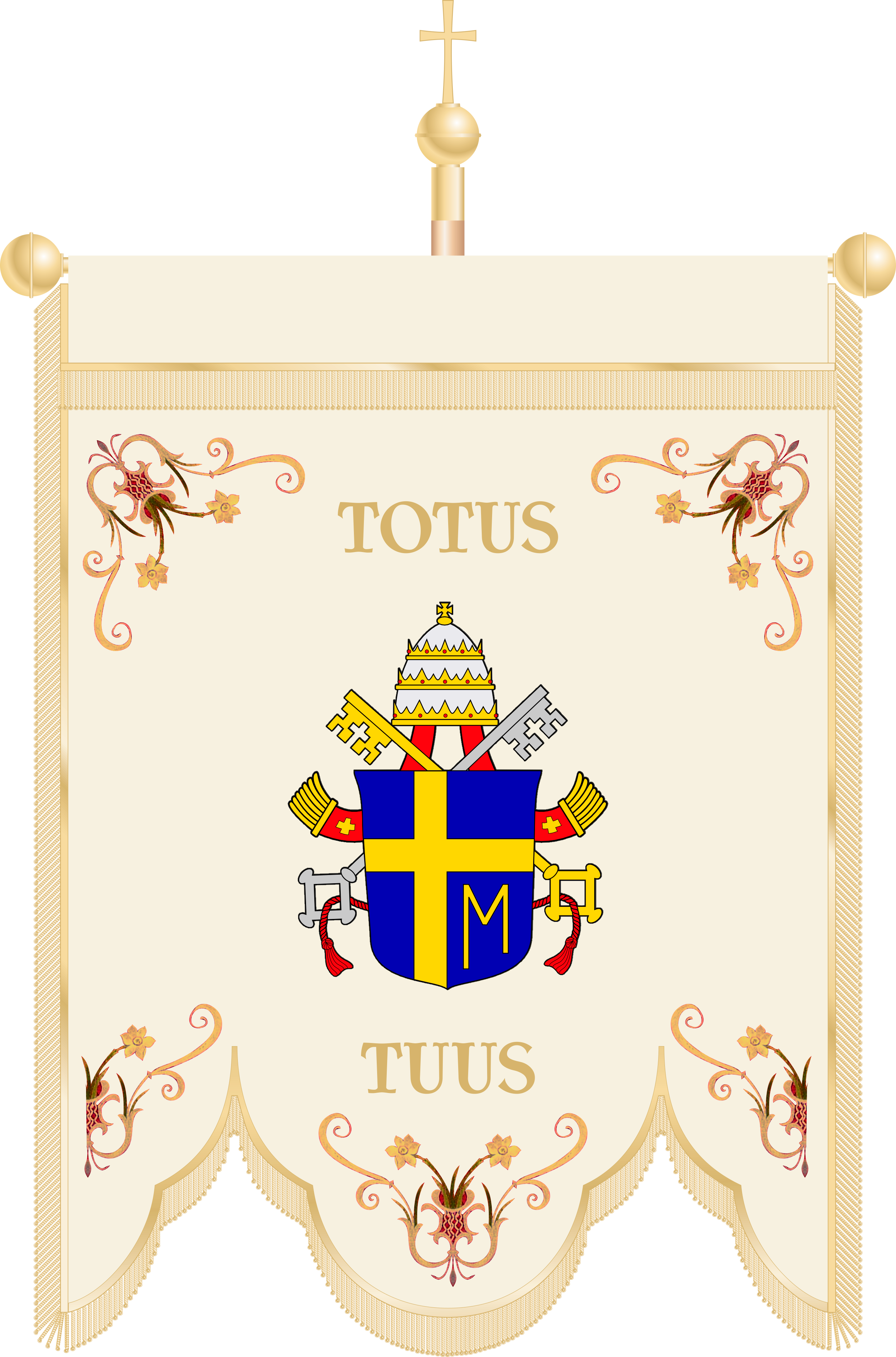 Chorągiew haftowana CHR 020 - Herb Totus Tuus