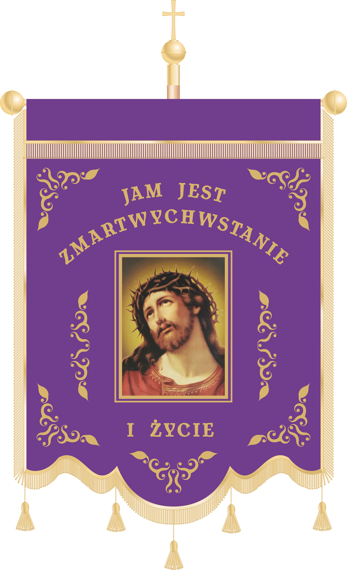 Chorągiew pogrzebowa CHP 009